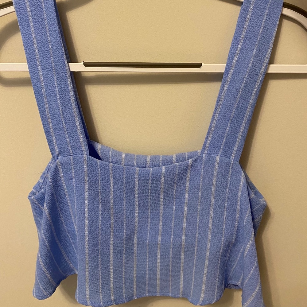 Blue Tank Top Blouse